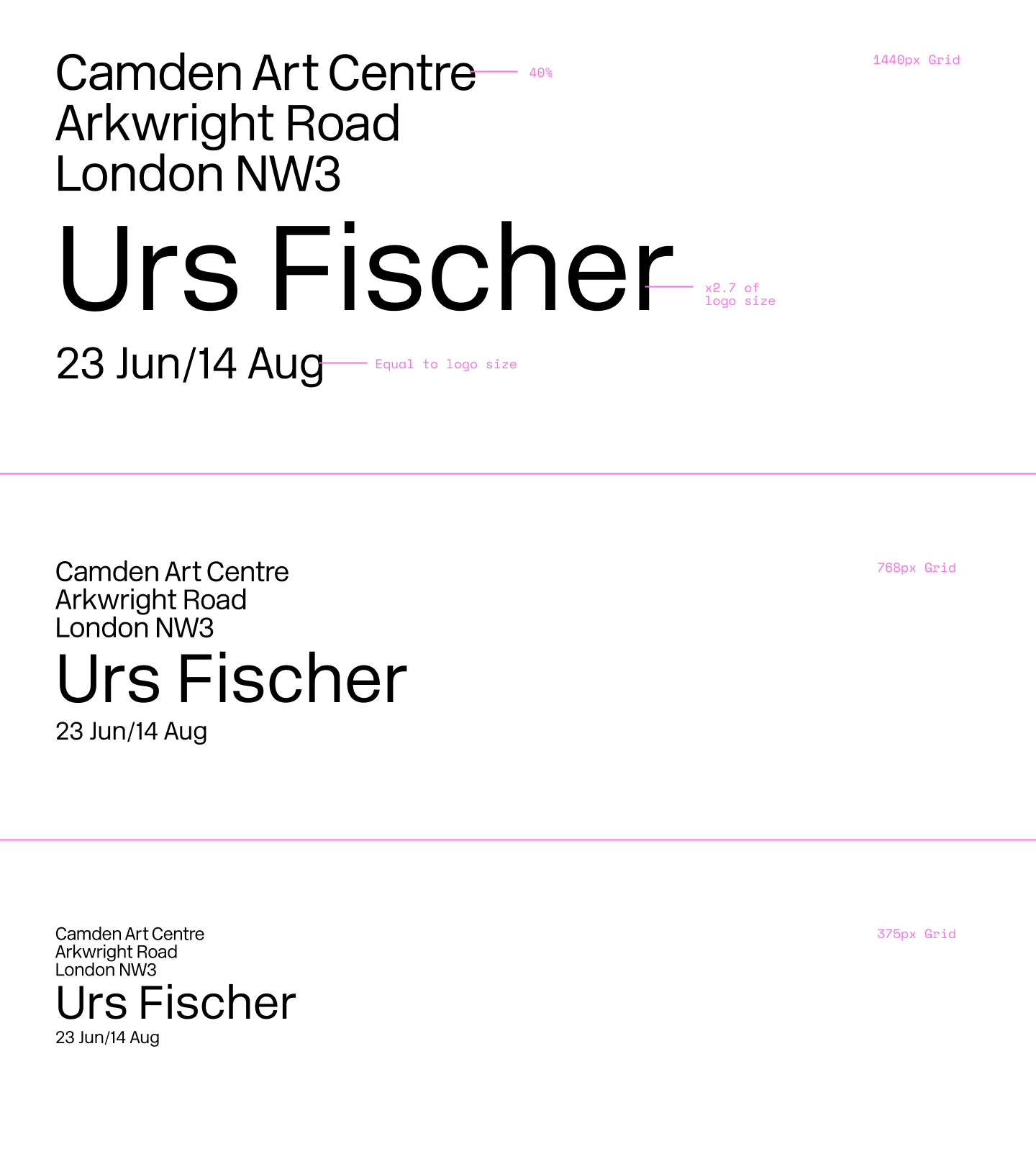 Proportional logotype scale